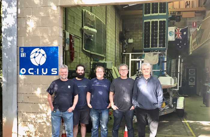 From left to right: Lloyd Breckenridge Chief Engineer, Brett Ryall Naval architect, Matt McGill Software engineer, Peter Wlodarczyk Lead Engineer, Robert Dane CEO