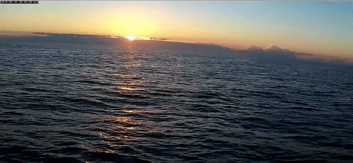 Sunrise this morning seen by “Bob” the USV taken 10nm east of Brush Island 17May 2019